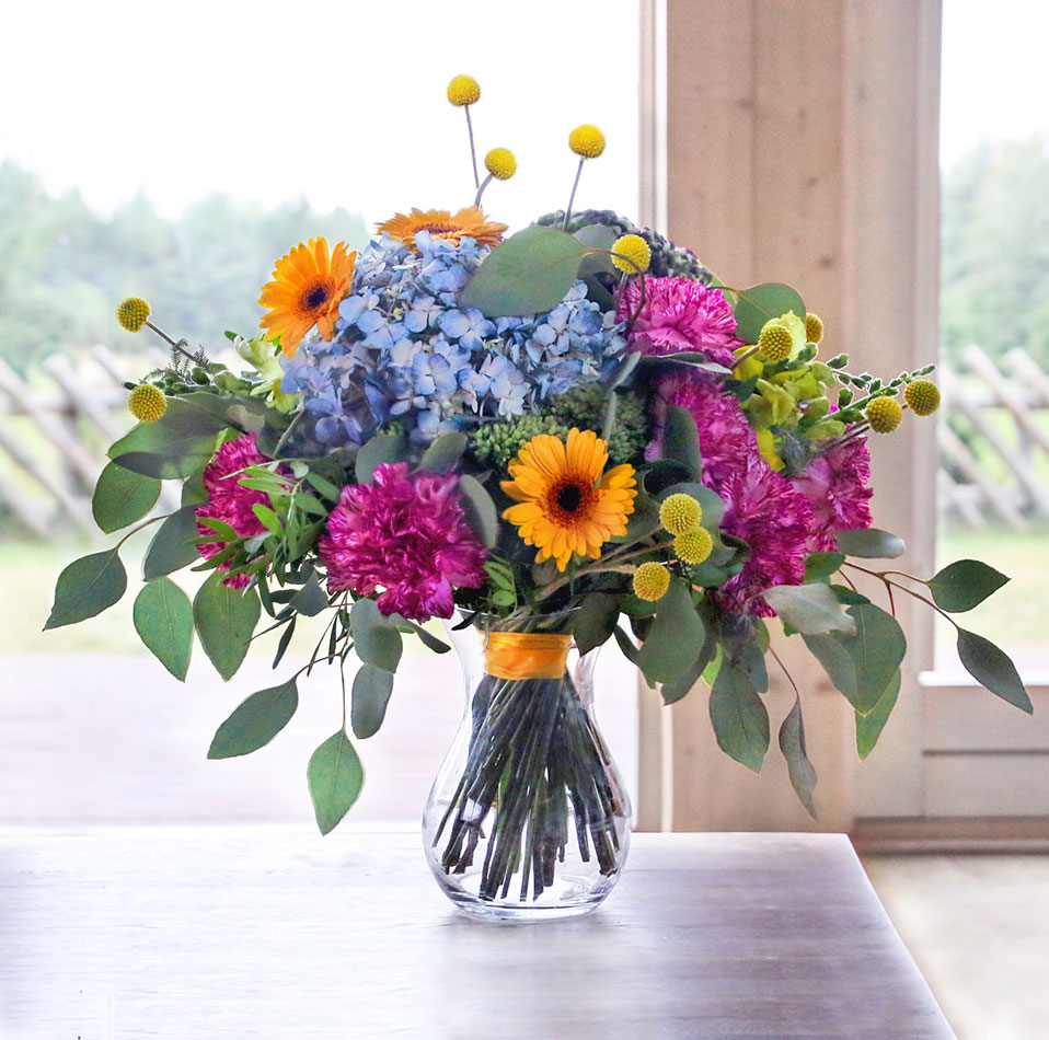 colorful summer bouquets