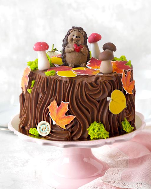 Kids cake: Hedgehog and autumn